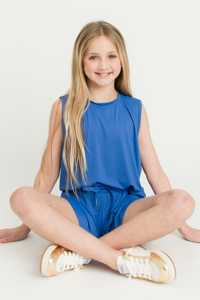 Royal Blue High Low Tank
