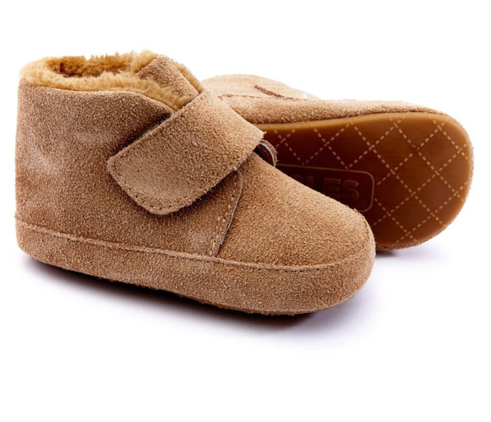 Shloofy Tan Suede Bootie