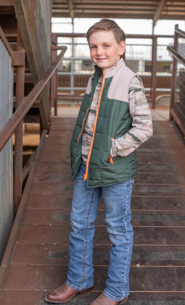 Green/Khaki Classic Camo Vest
