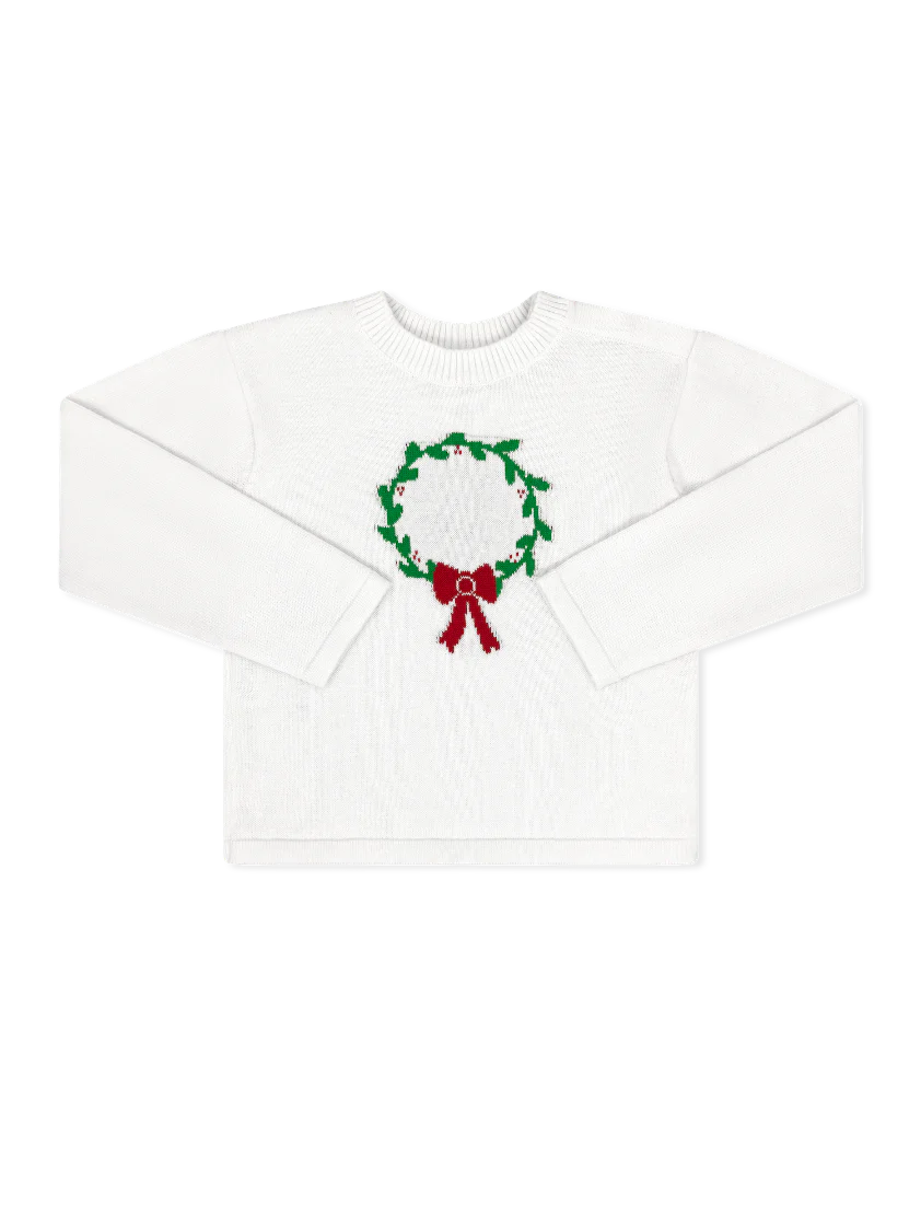 Cozy Up Sweater Sterling White, Wreath