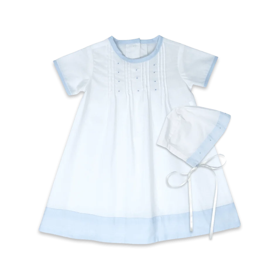 1956 Daygown Set Blessings White with Blue Batiste