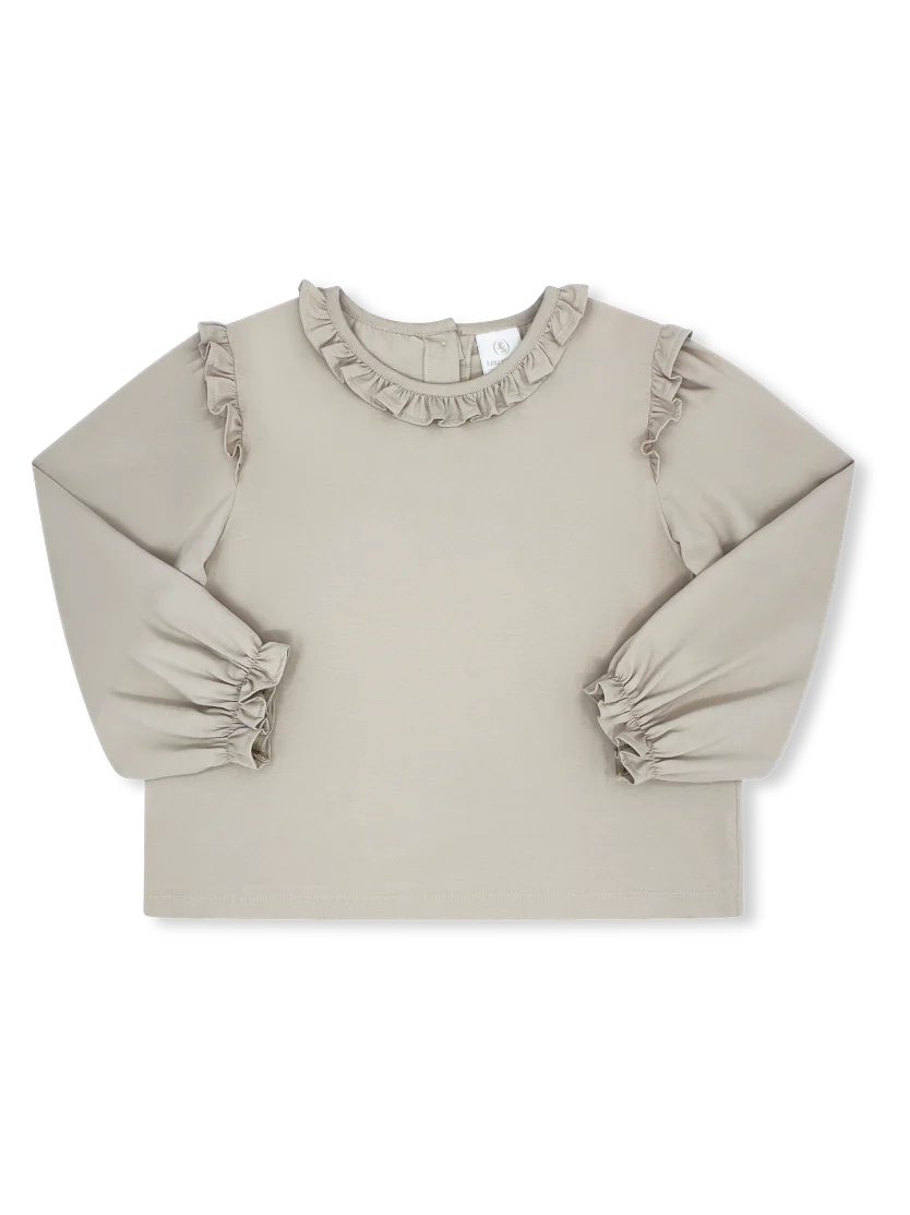 Evelyn Blouse Long Sleeve - Kenwood Khaki Knit