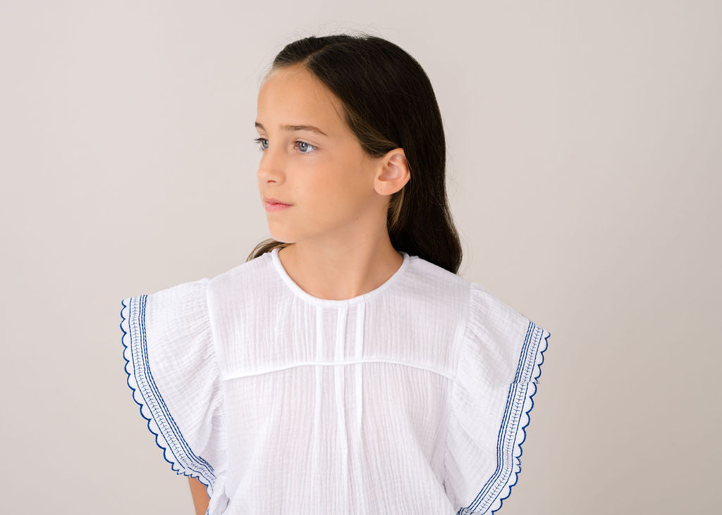 Camille Blouse - Webster White/Royal