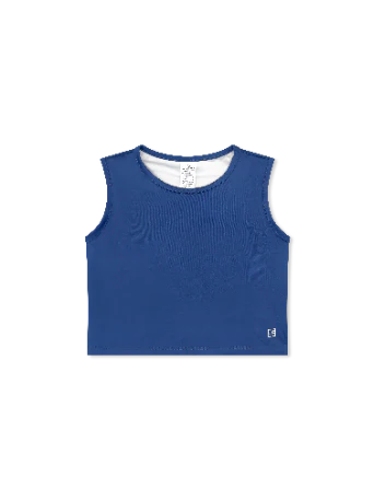 Maggie Mid-Rise Tank - Baton Rouge Blue