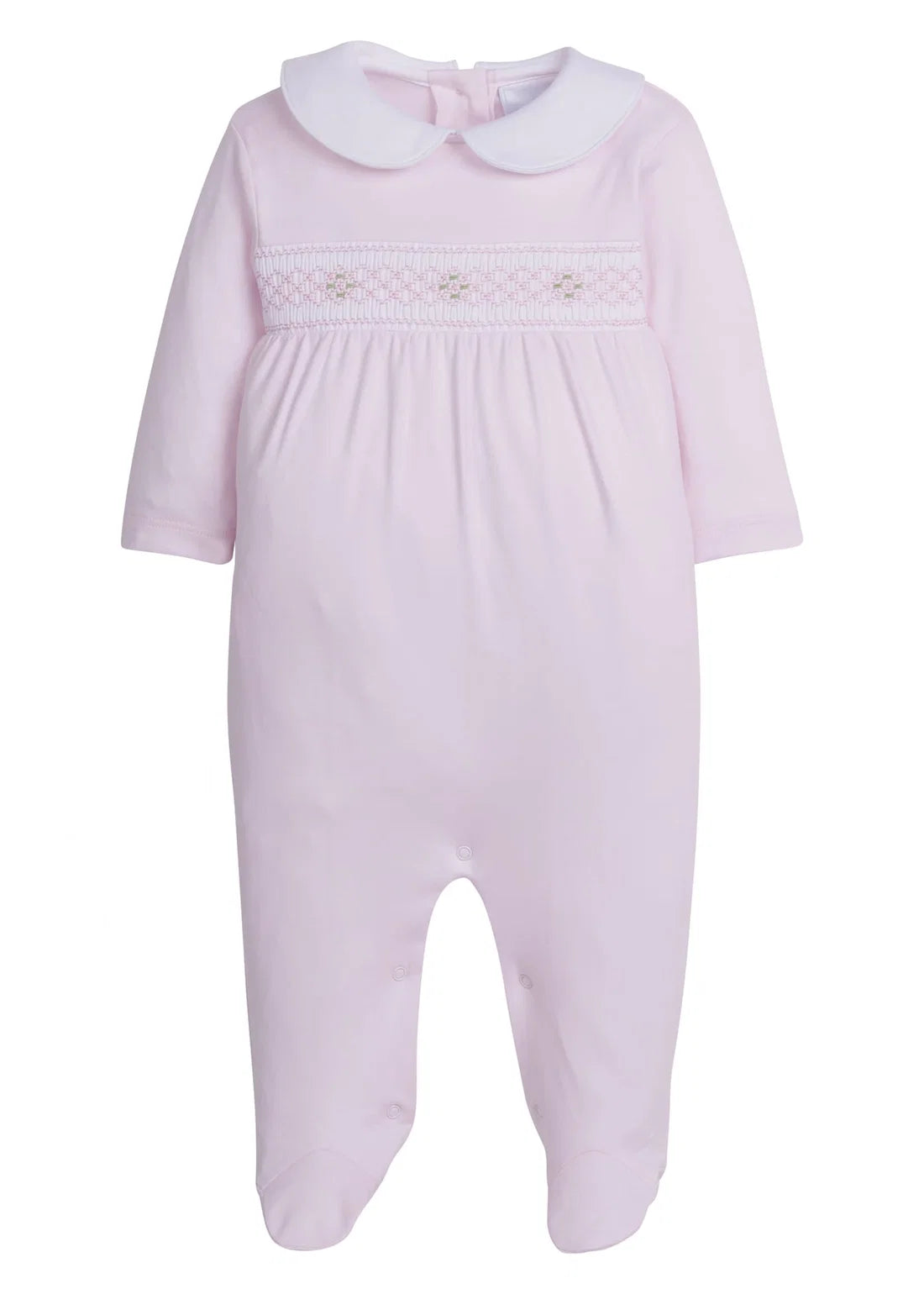 Smocked Footie - Pink Geo