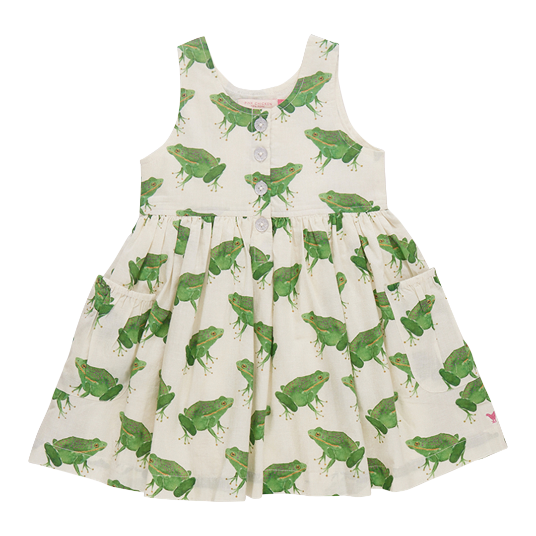 Girls Laura Dress - Frogs