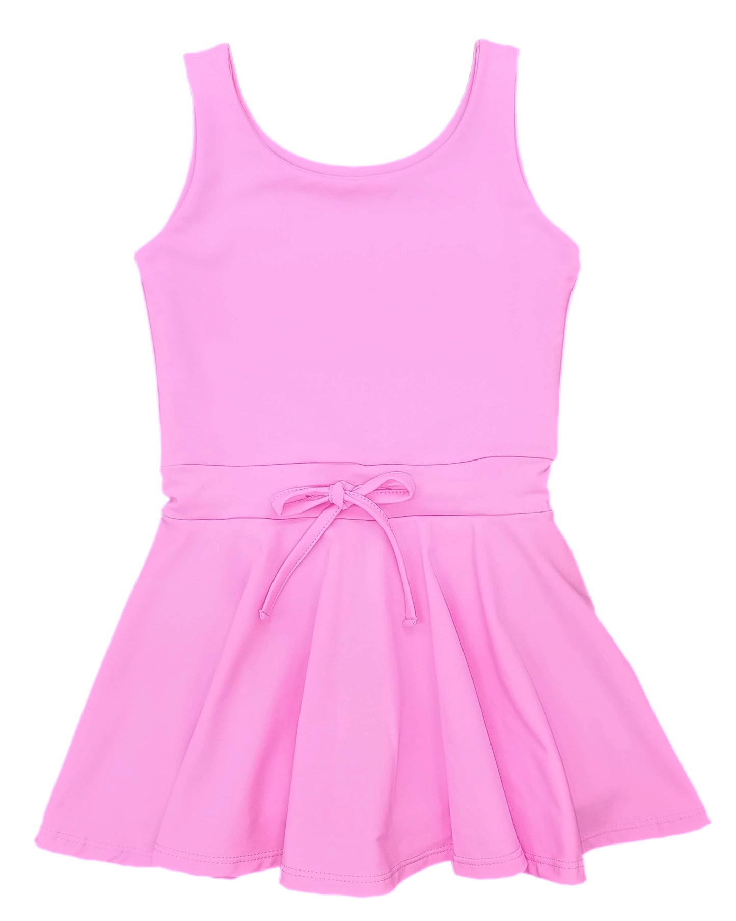 Athleisure Tennis Dress w/Tie - Pink