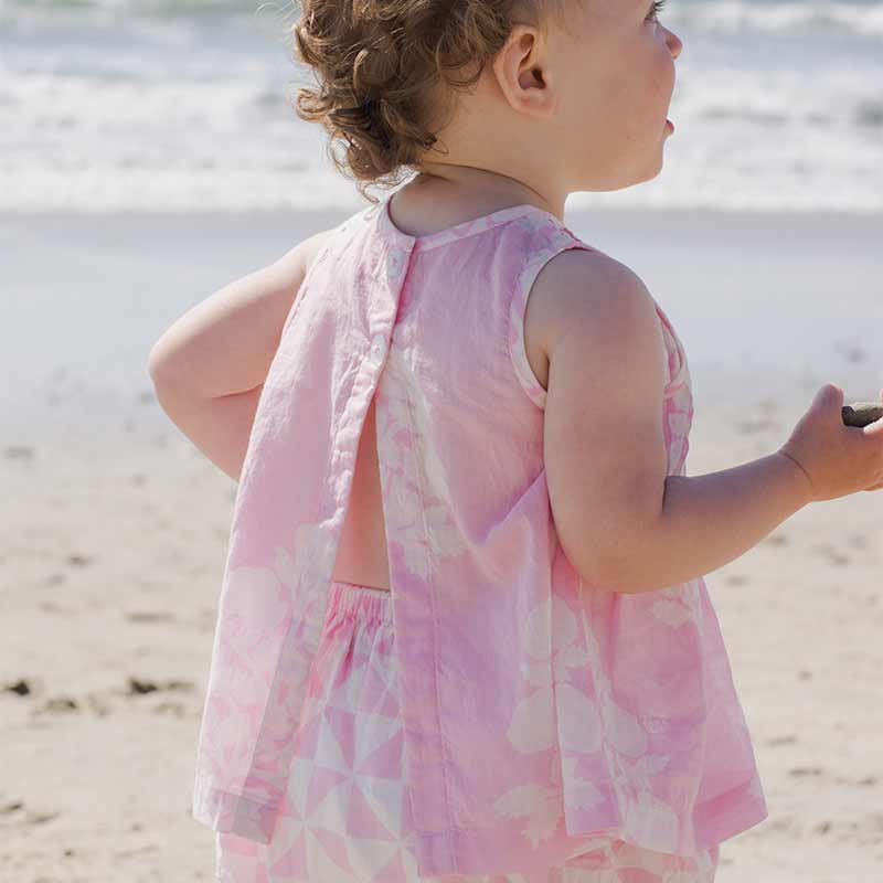 Baby Girls Jaipur 2pc Set - Pink Bouquet Floral
