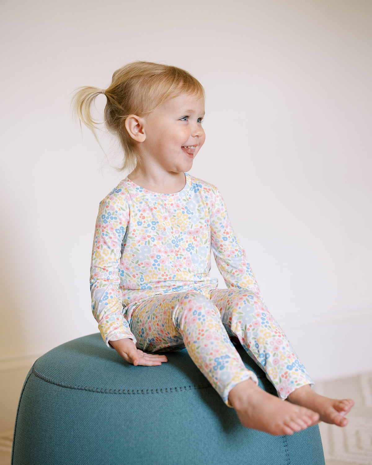 Pajama Set 2 Piece - Multi-colored Flower