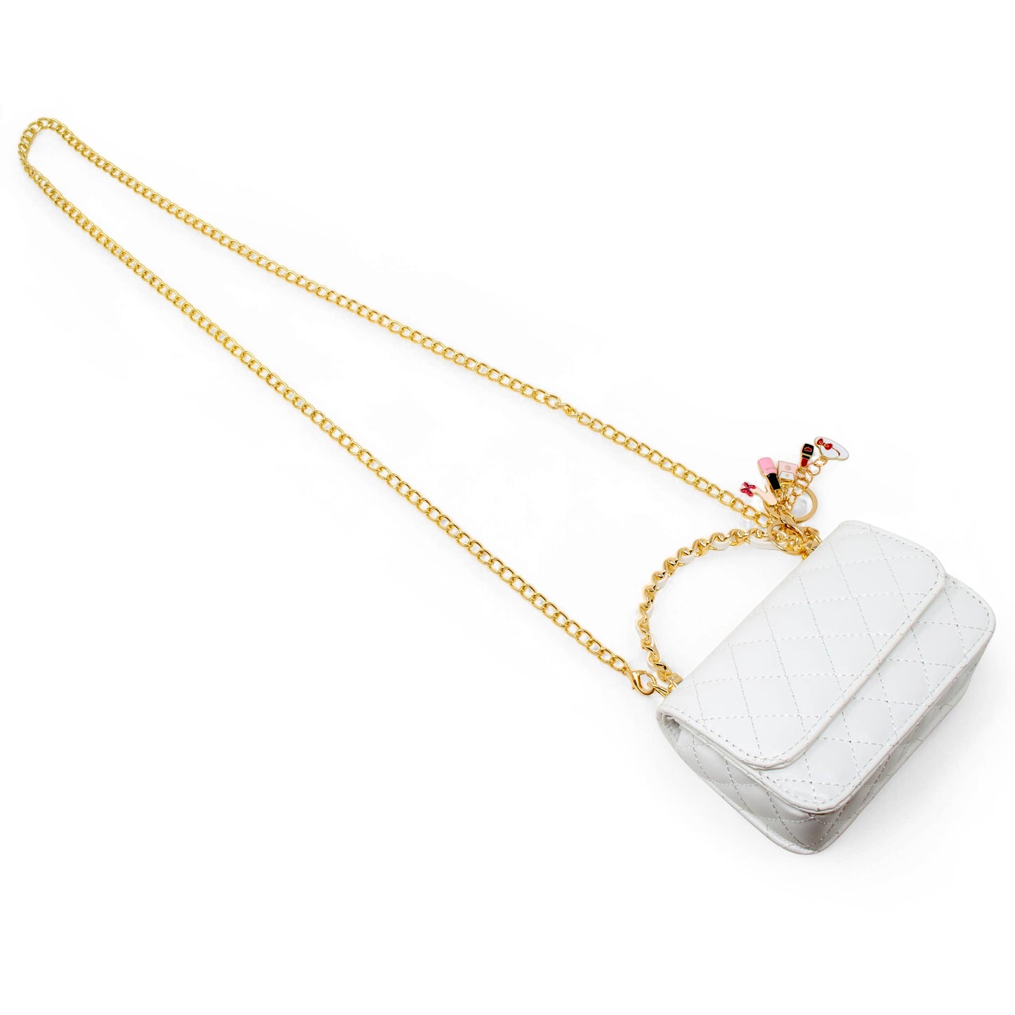 Girl's Classic Link Chain Top Handle Handbag: Gold