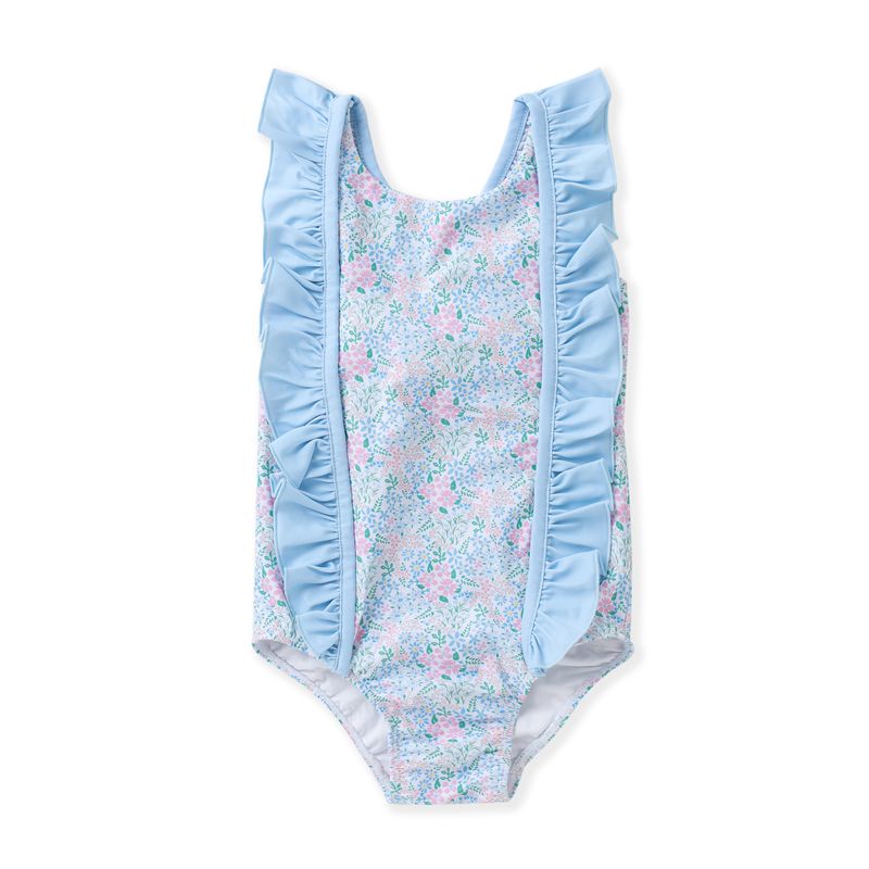 1 Pc Swimsuit- Blue Floral