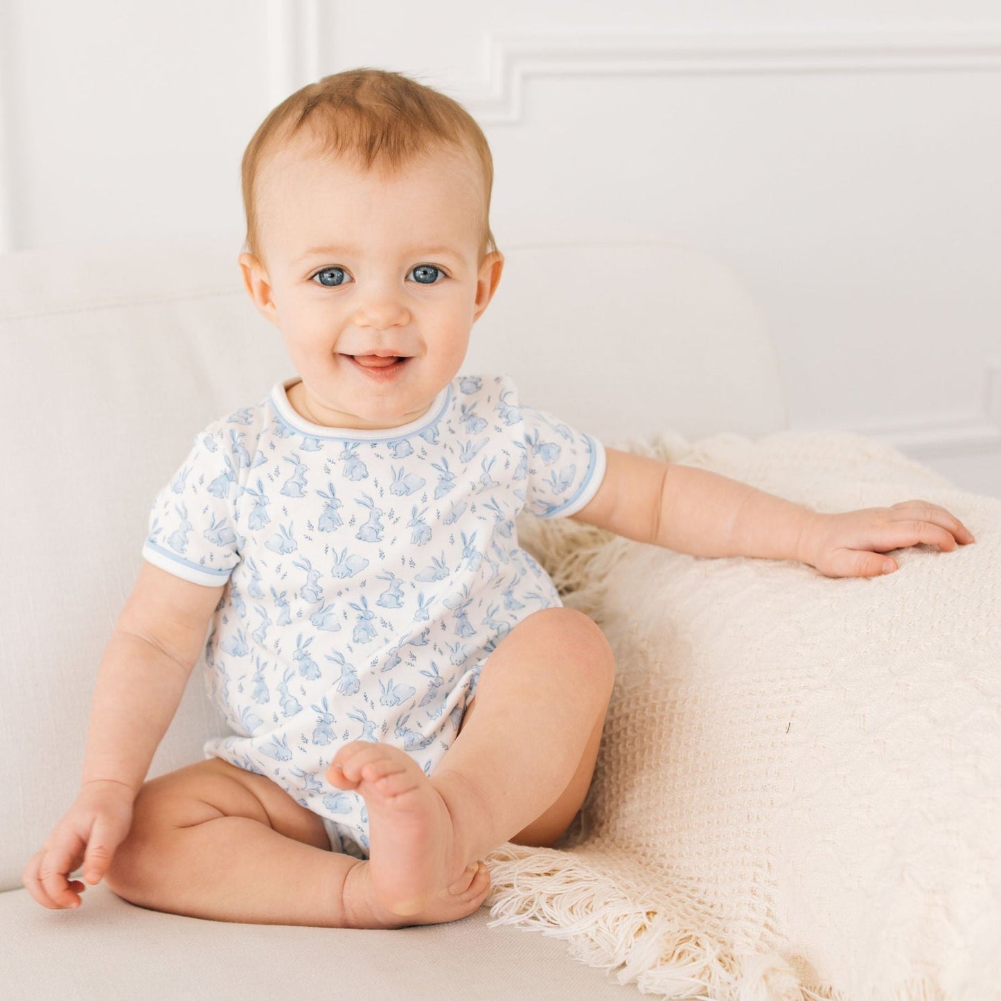 Bunny Patch Bubble - Lt Blue