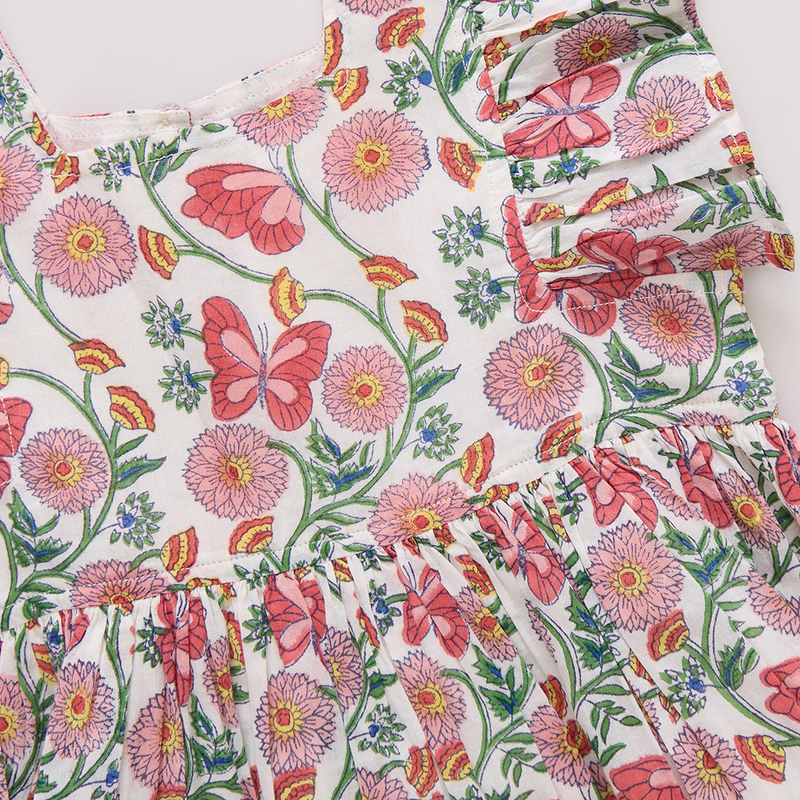 Girls Elsie Dress - Butterfly Vines