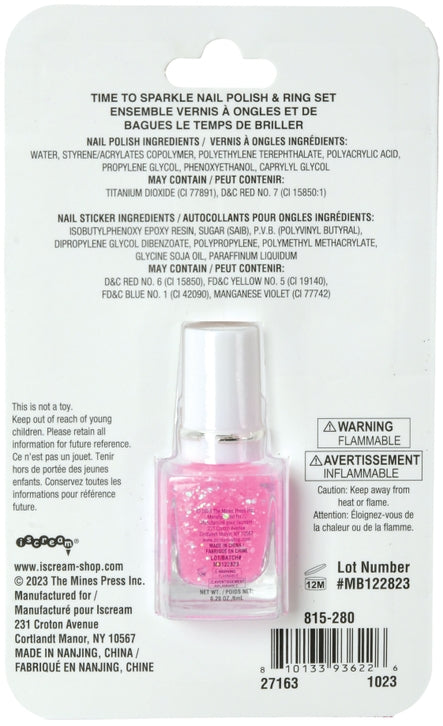 Time to Sparkle Nail Polish & Ring Set
