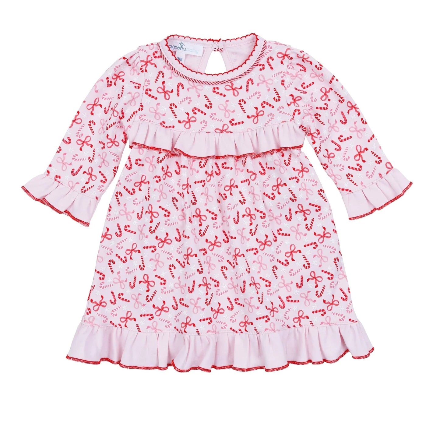Candy Cane Lane Ruffle L/S Toddler Dress