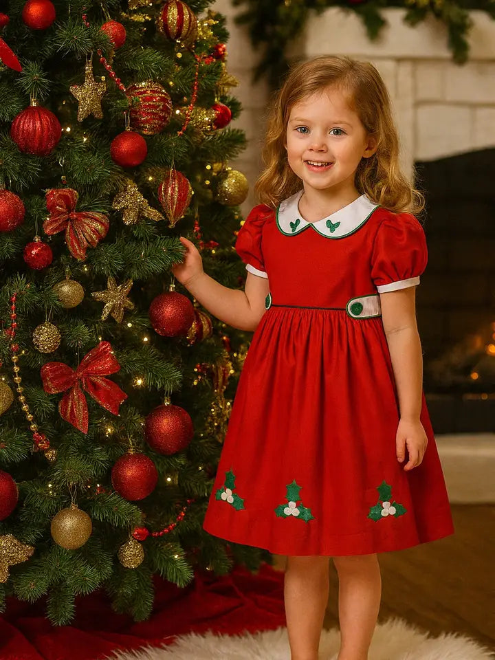 Christmas Holies Hand Girl's Dress