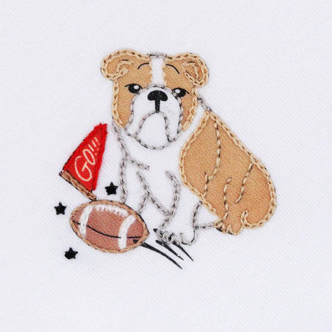 Go Dawgs! Embroidered Short Sleeve Diaper Cover Set
