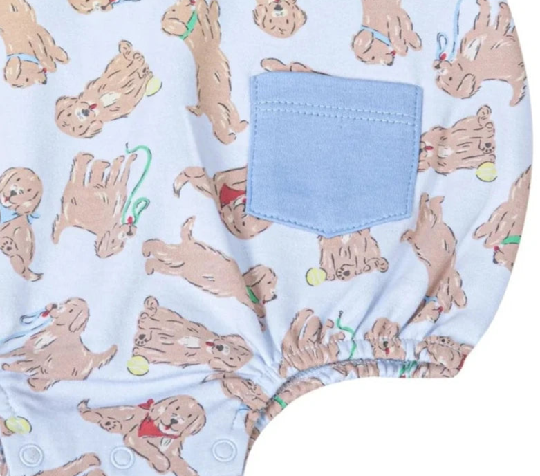 Golden Pup Bubble - Blue