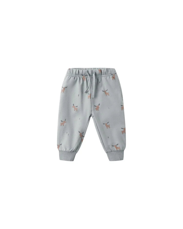Relaxed Sweatshirt and Sweatpants Set/ Moose