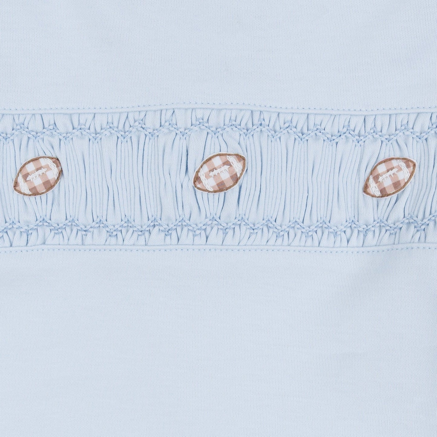 Tiny Tailgater Smocked Bubble - Light Blue