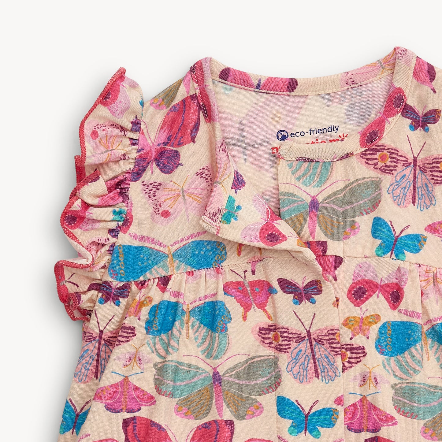 All A-flutter Magnetic Ruffle Sleeve Romper