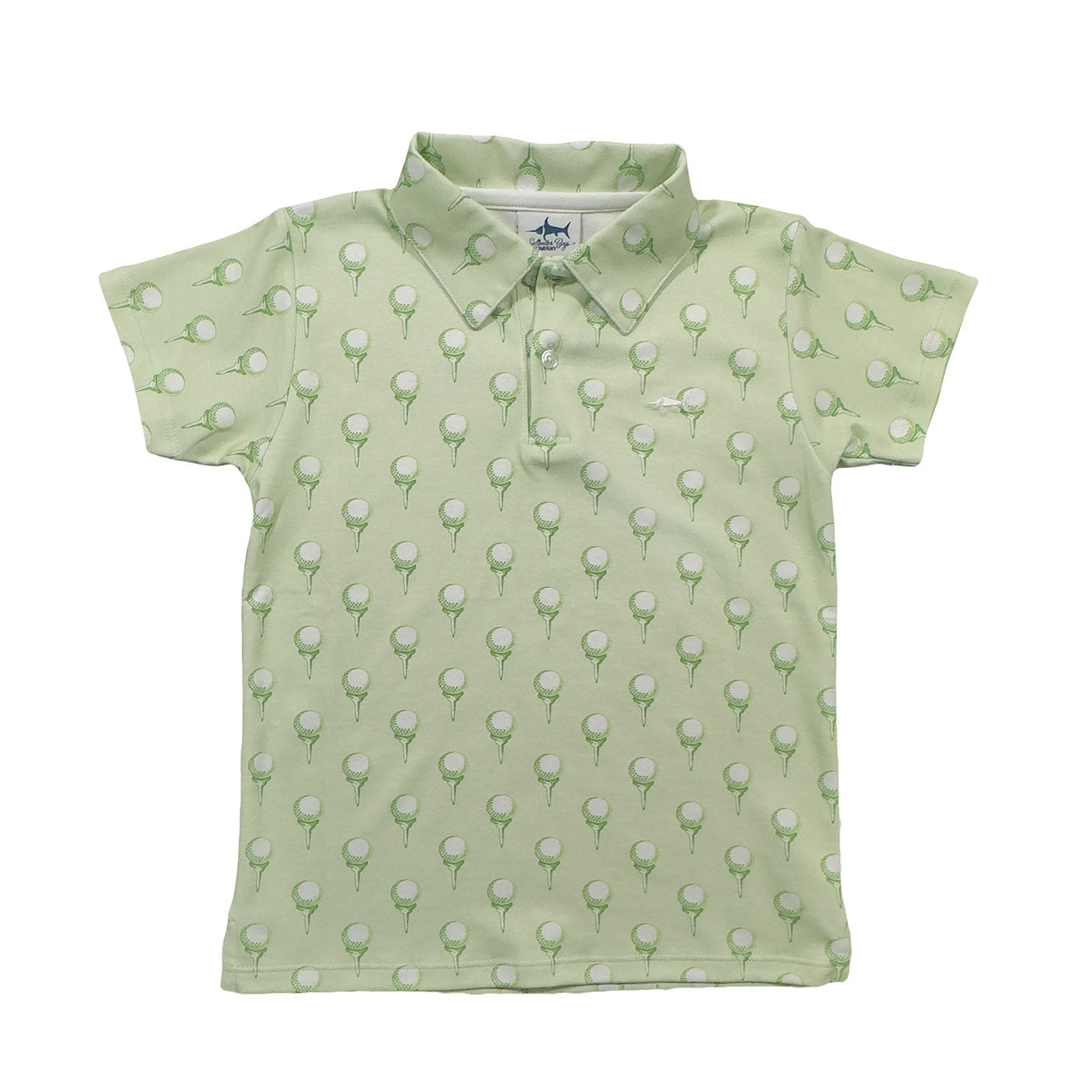 Pima S/S Polo - Green Golf Print