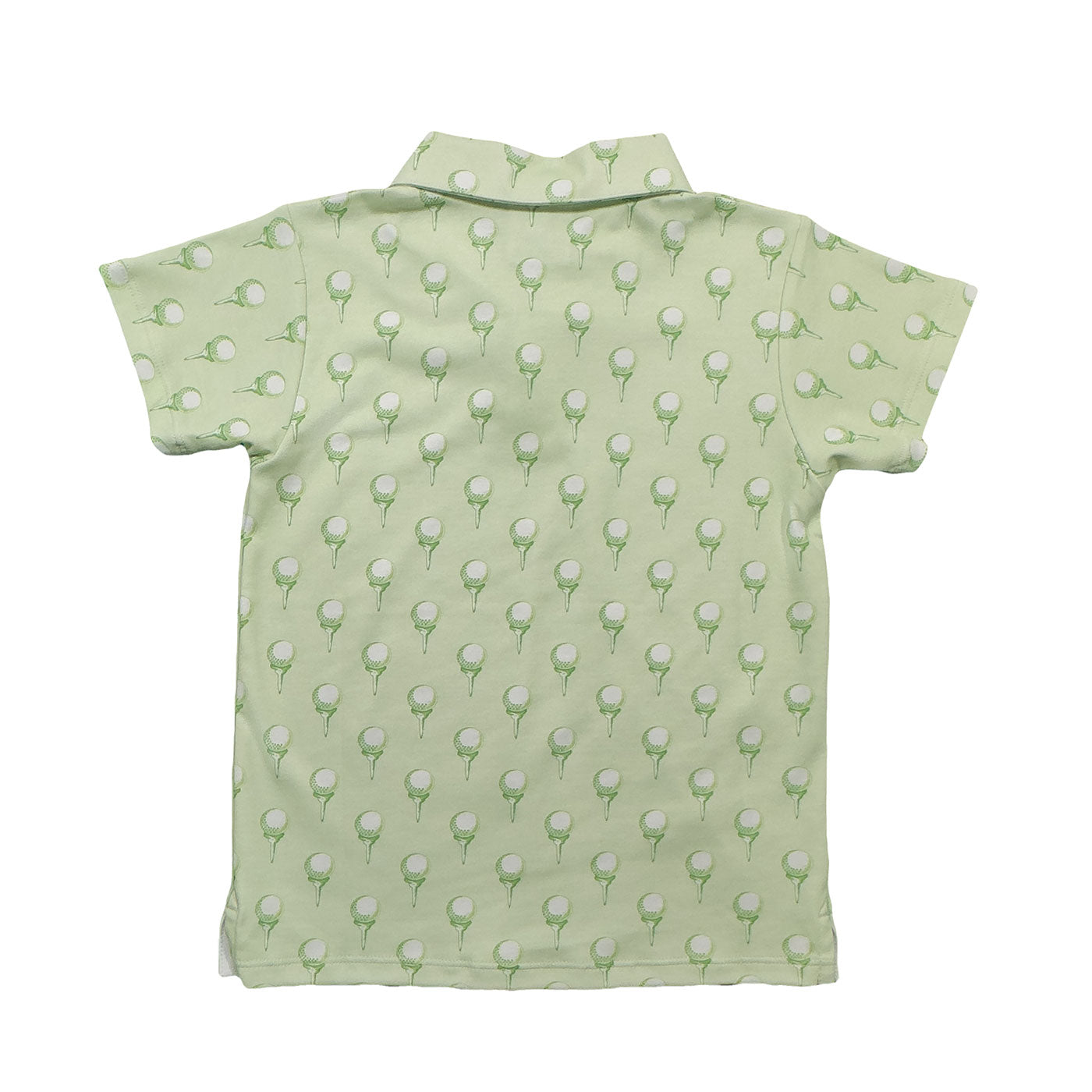 Pima S/S Polo - Green Golf Print