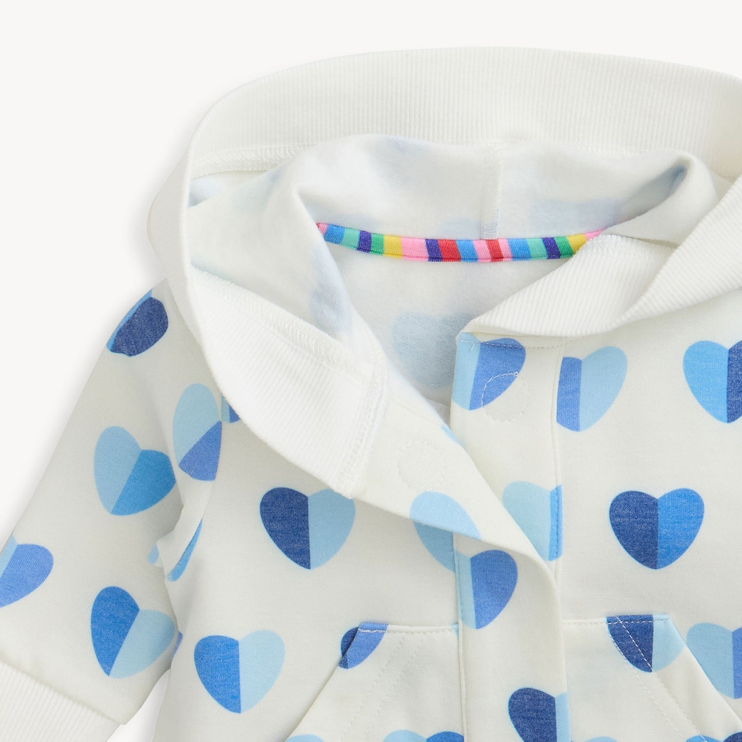 Blue Hearts Brushed Fleece Hoodie Set