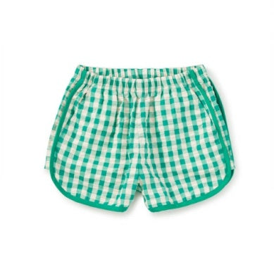Woven Dolphin Shorts- Garden Party Check