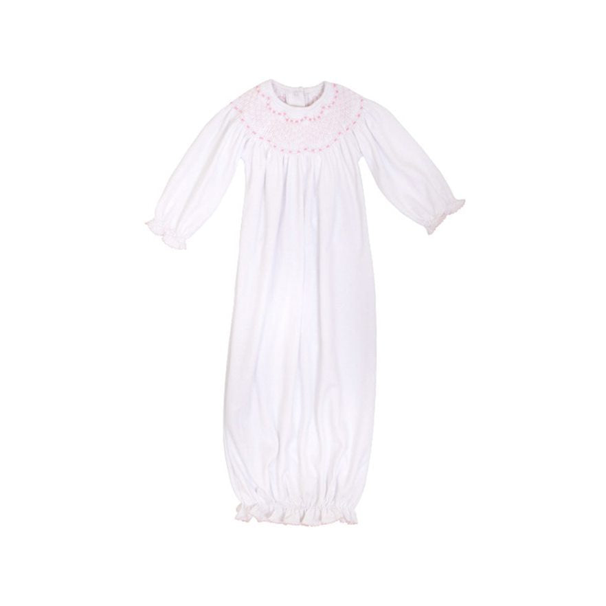 Sweetly Smocked Greeting Gown- Pink