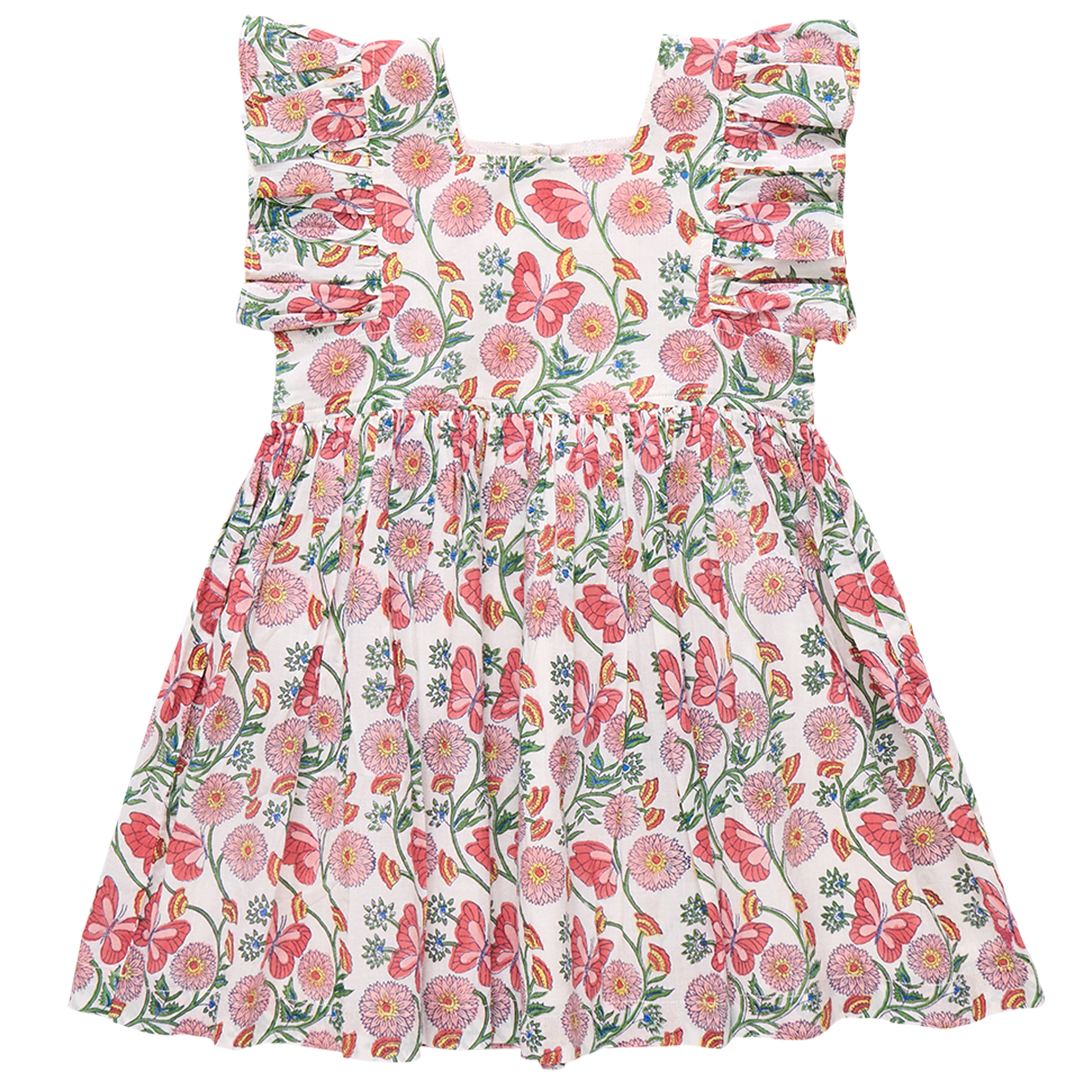 Girls Elsie Dress - Butterfly Vines