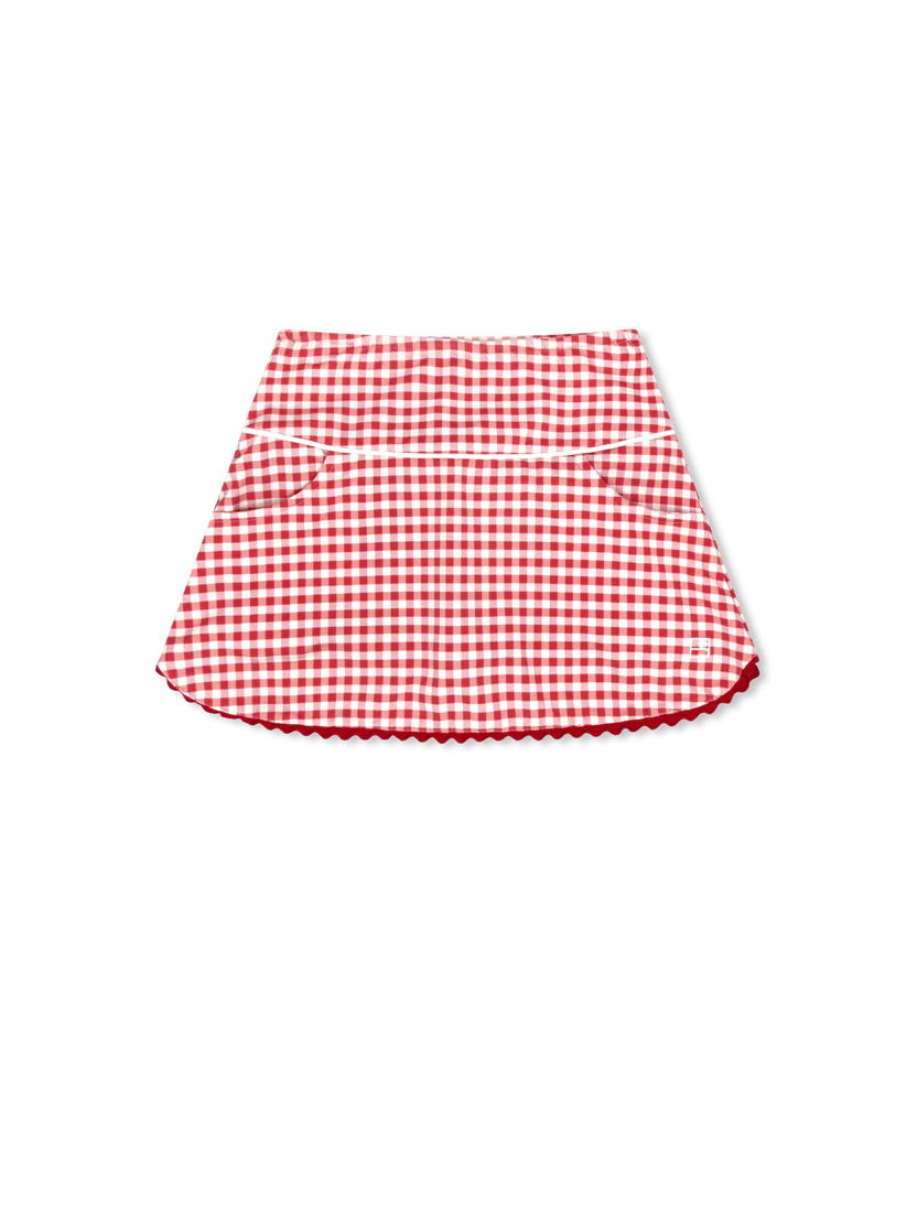 Teagan Tennis Skort - Candy Apple Red Minigingham