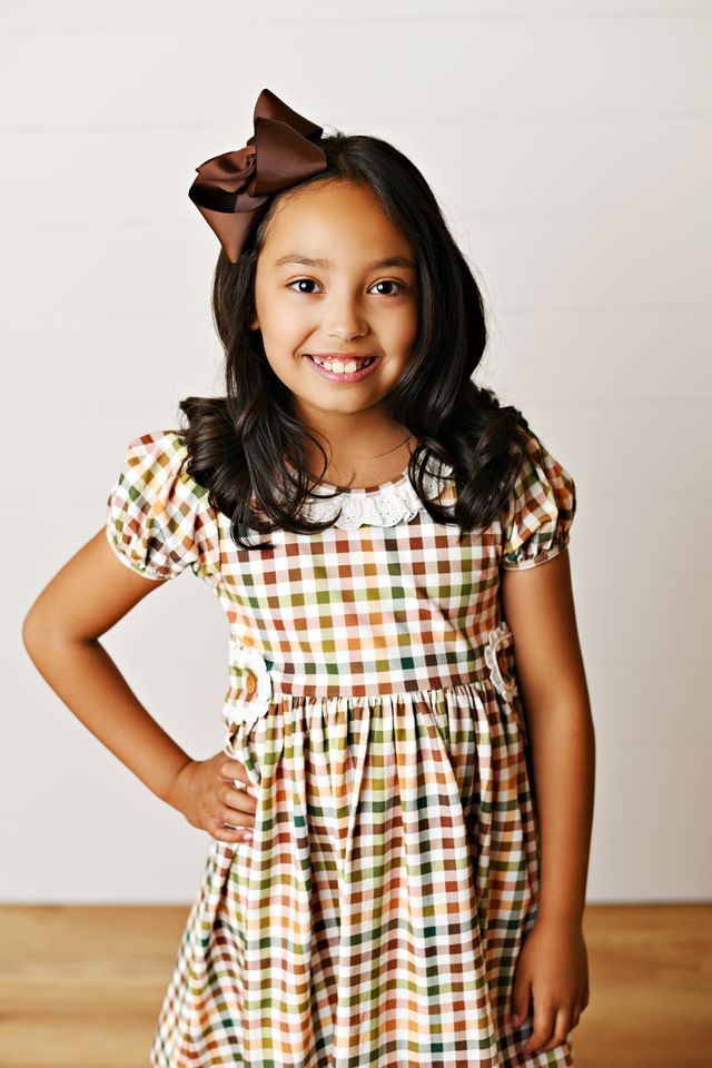 Tab Dress- Fall Gingham