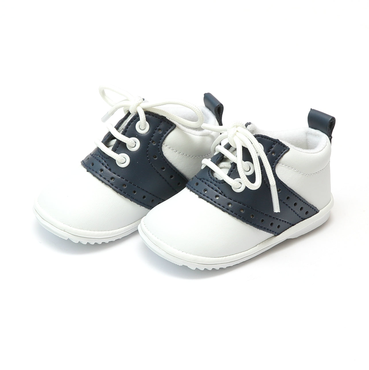Austin lace-up white navy