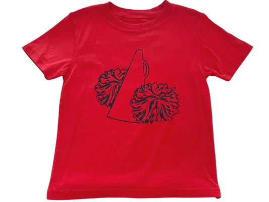 Red Black Poms T-Shirt