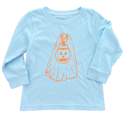 Blue Halloween Spooky Dog LS Shirt