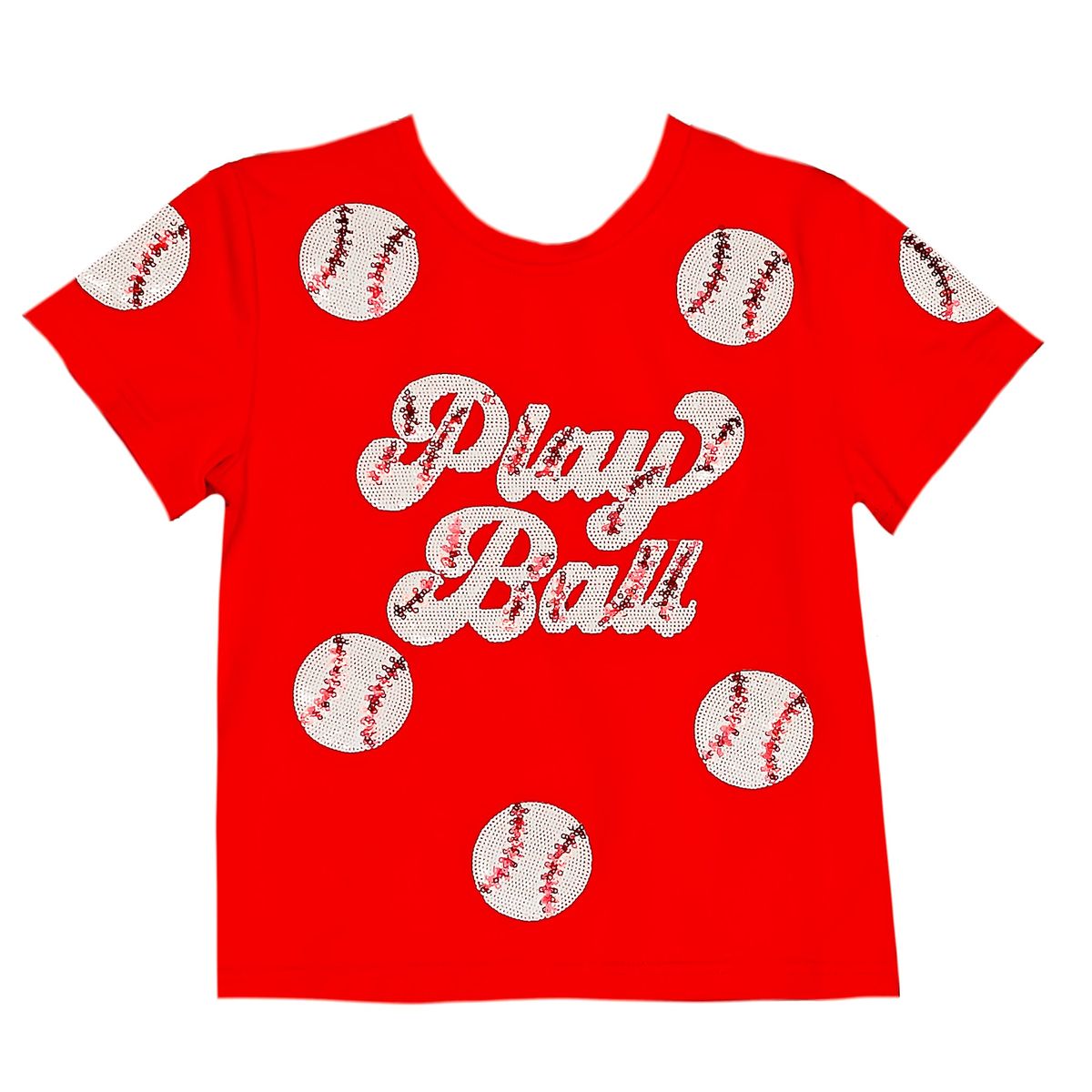 Red Play Ball Sequin Shirt