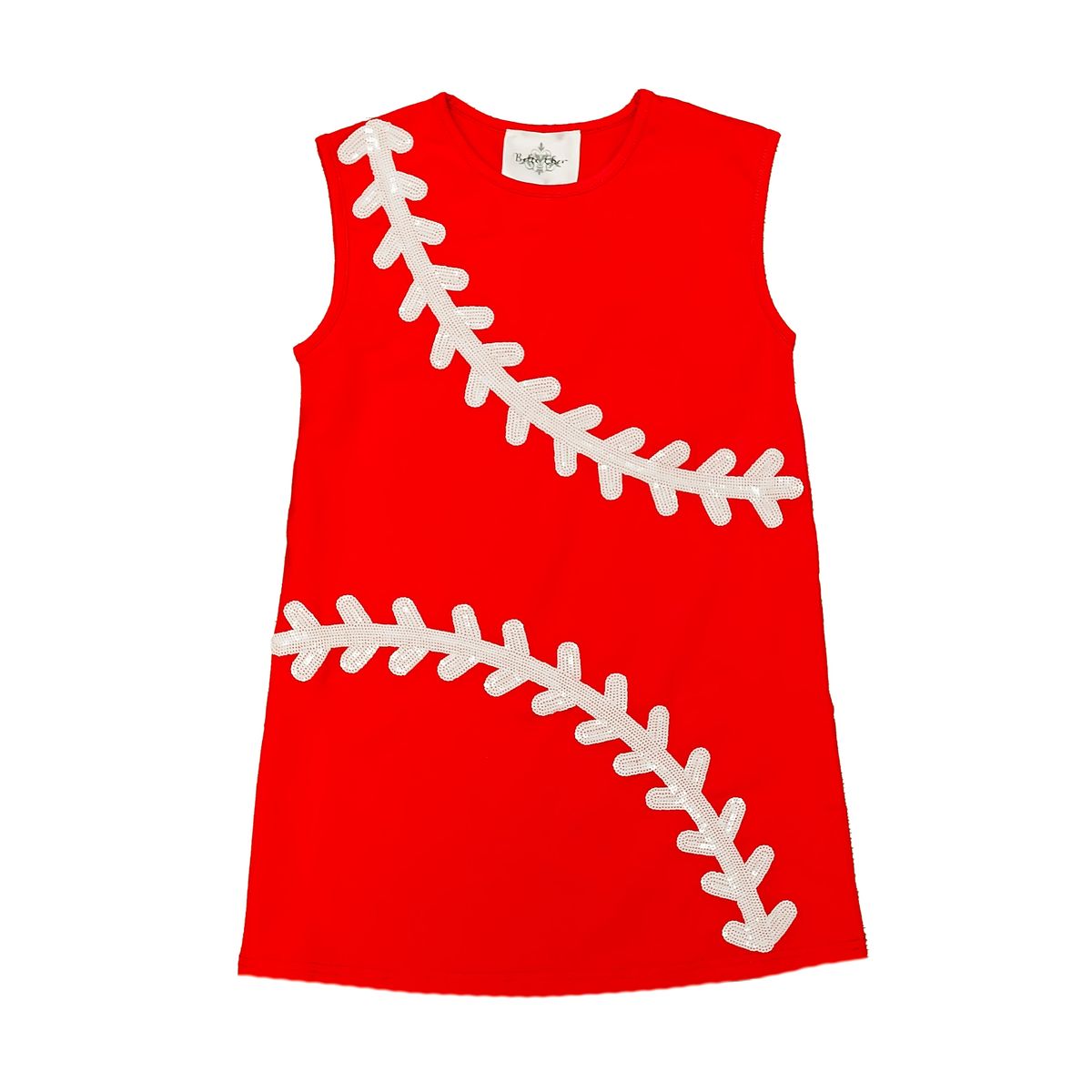 Red Baseball Sequin Dress