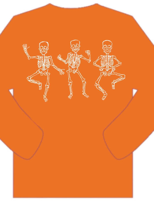 LS Orange Skeleton Shirt