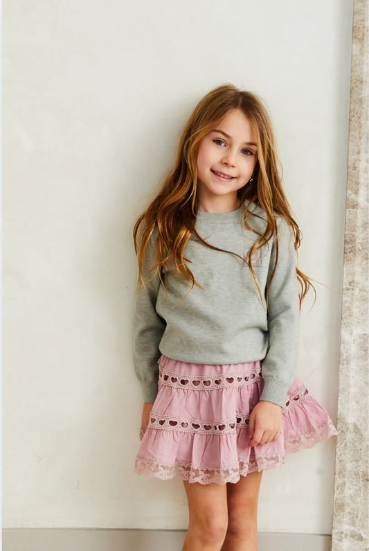 Tiegen Heart Grey Sweater