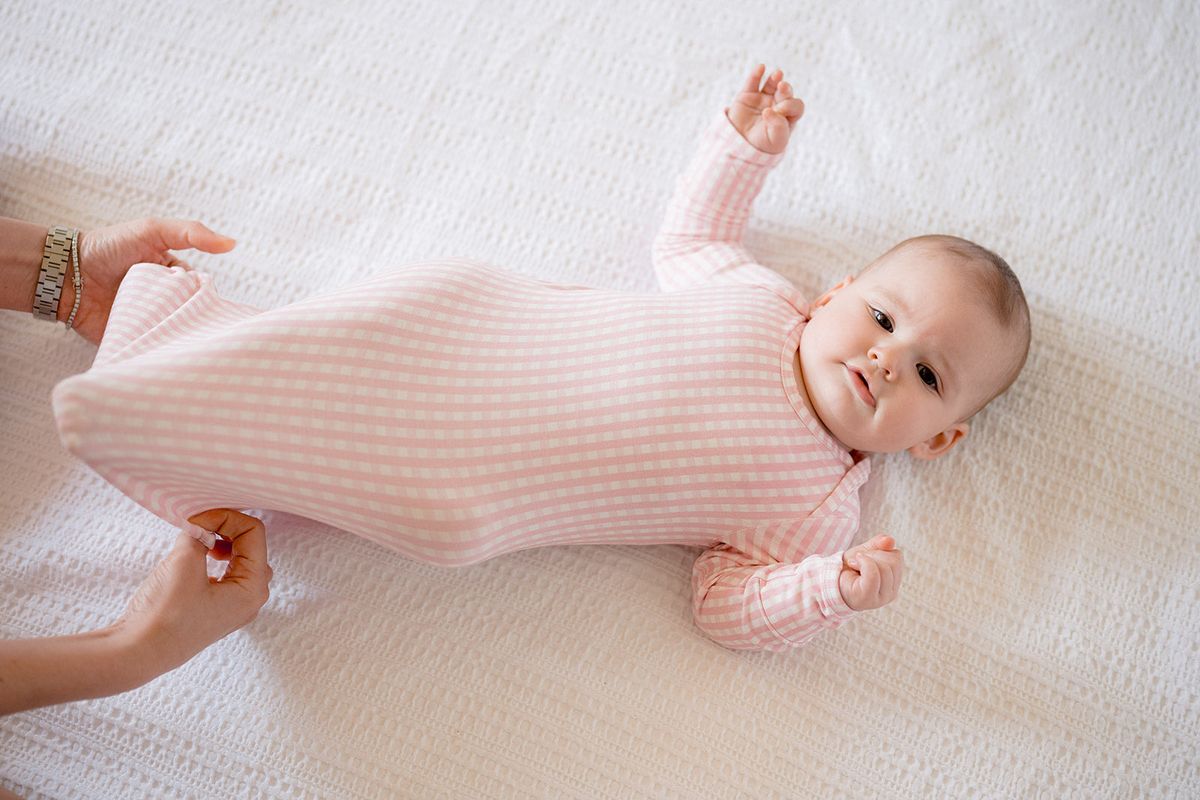 Newborn Gown - Pink Gingham