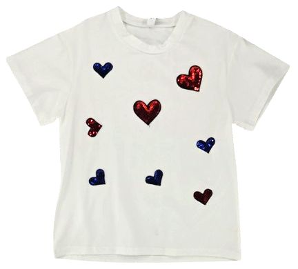 Sequin Hearts Tee
