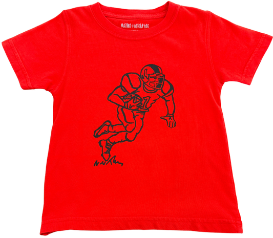 SS Red/Black Football Player T-Shirt