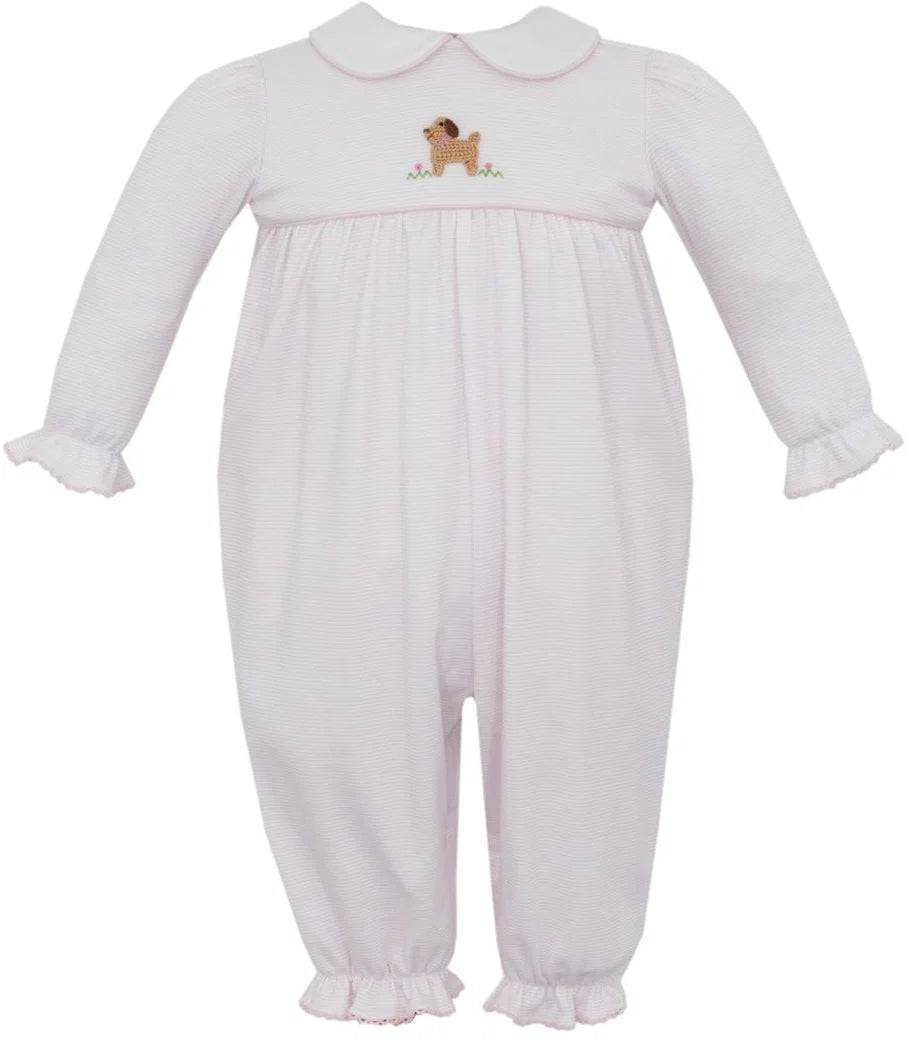 Puppies Pink Long Romper