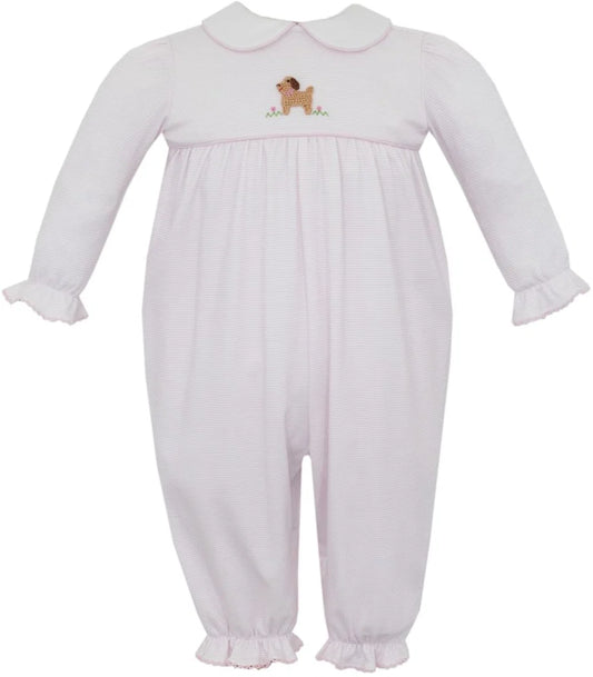 Puppies Pink Long Romper