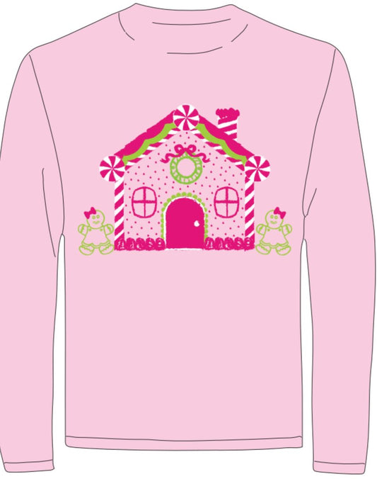 LS Pink Gingerbread House T-Shirt