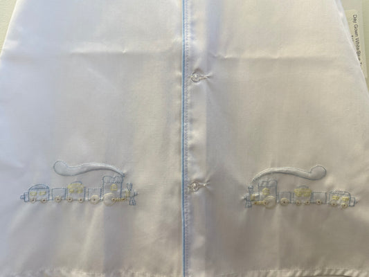 Day Gown White/Blue Train
