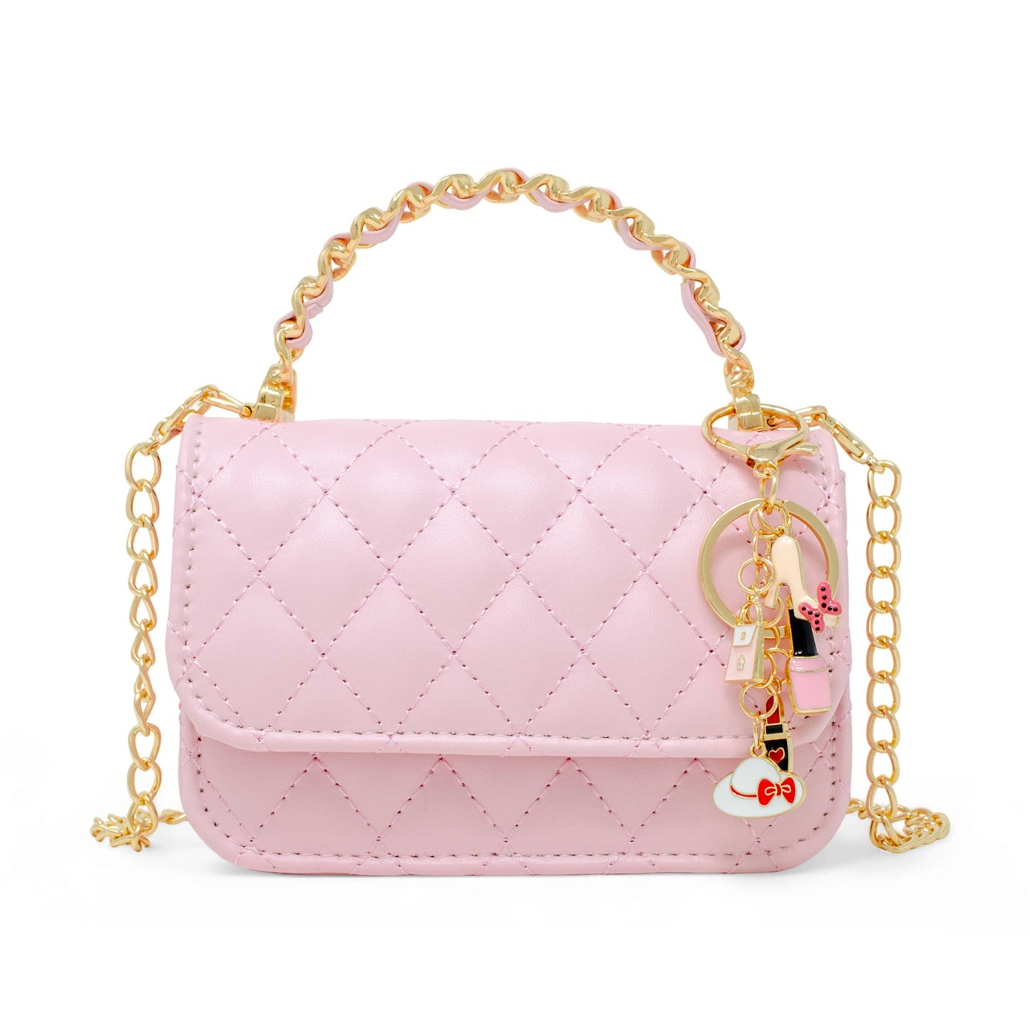 Girl's Classic Link Chain Top Handle Handbag: Gold