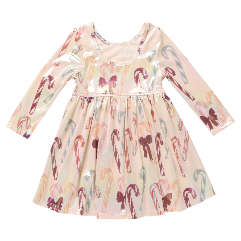Lame Steph Dress- Antique Candy Canes