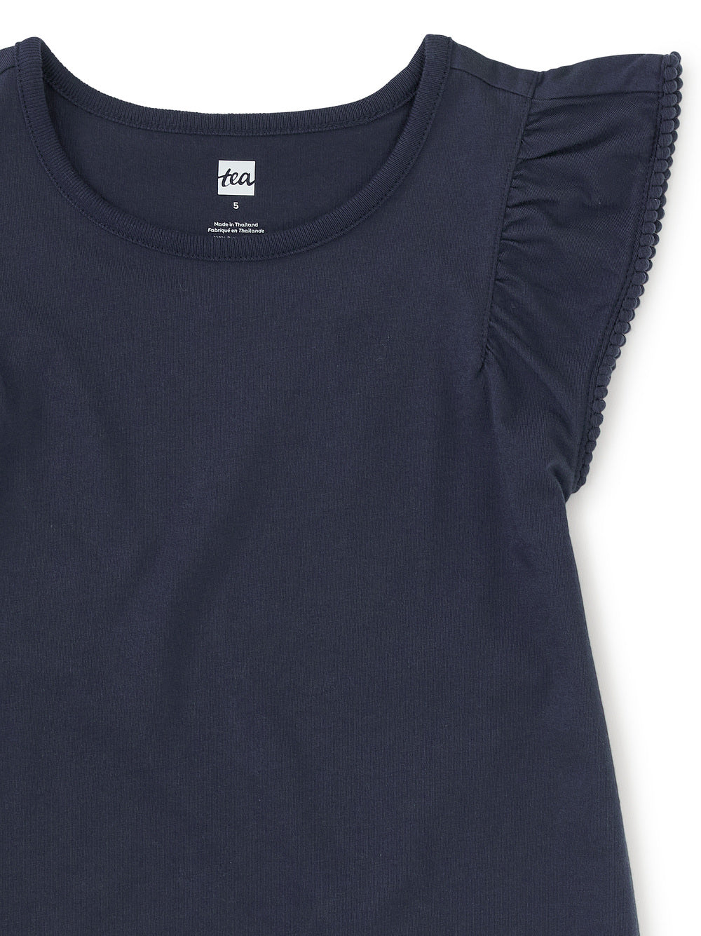 Pom-Pom Flutter Top- Indigo